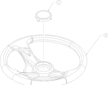 Steering Wheel Diagram and Parts List for 2022 Yard Machines Lawn Tractor